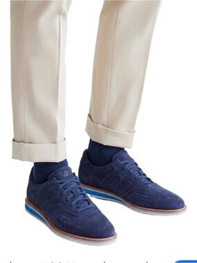 New Balance Men's Navy Suede Casual Sneakers 1100 V1 10.5